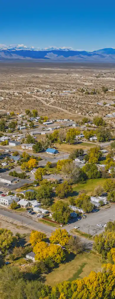 Pioche, Nevada aerial view